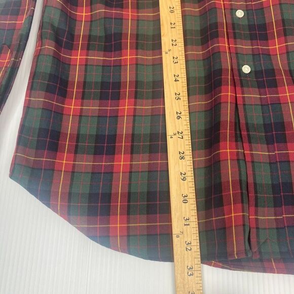 Polo Ralph Lauren Shirt Men SZ L Green Red Plaid Button Down Classic Fit Pony - Picture 6 of 16